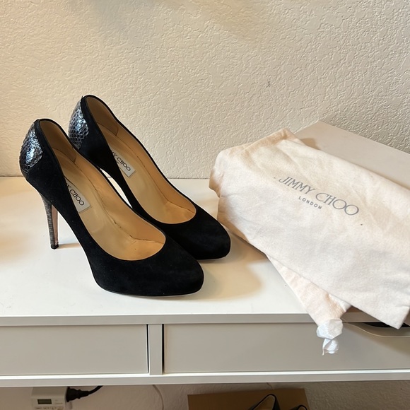 Jimmy Choo Snakeskin back Heels